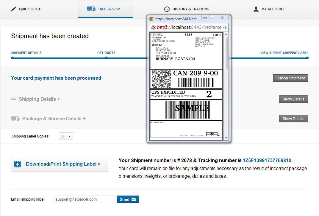 Shopify Shipping Label Template