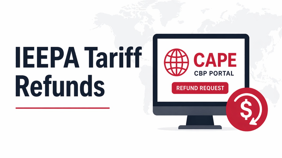 netParcel graphic: IEEPA tariff refunds through the CBP CAPE portal