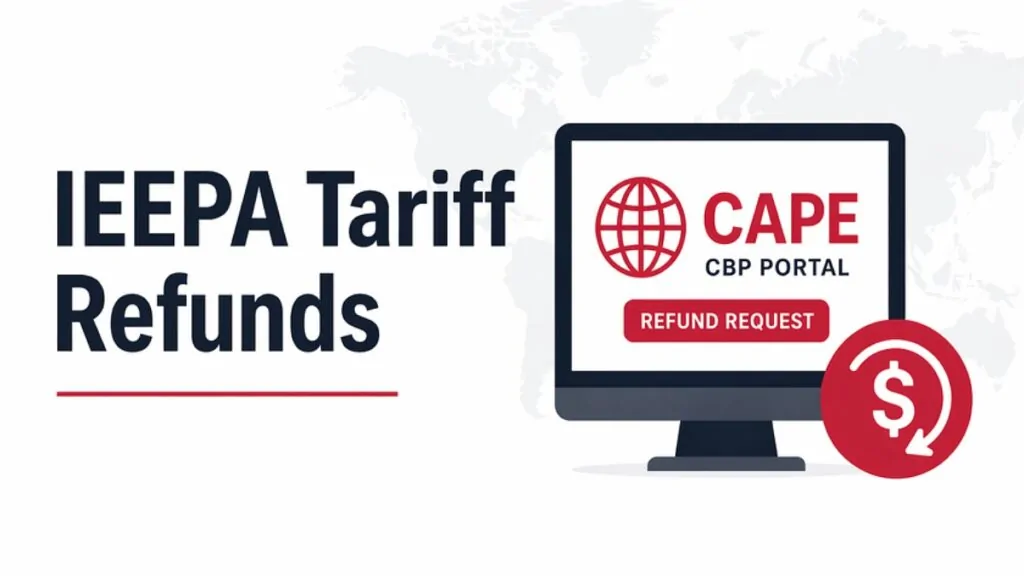 netParcel graphic: IEEPA tariff refunds through the CBP CAPE portal